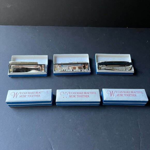 Hohner international C harmonicas lot of 6 harmonicas boxes & instructions - Picture 1 of 4